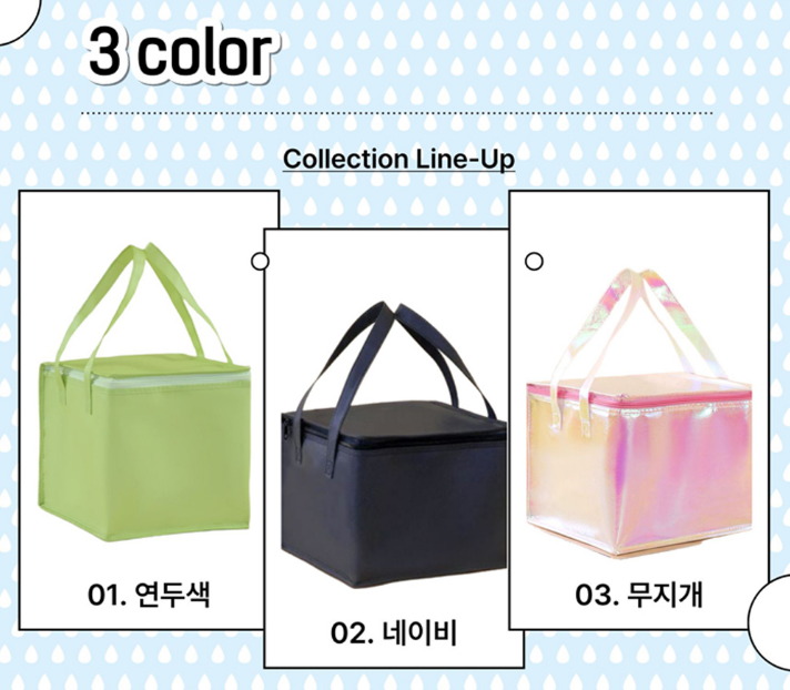 사각 보냉가방 보온보냉가방 쇼핑백 도시락 케이크 배달 테이크아웃 상세 이미지